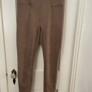 SPANX Olive Suede-Style Leggings